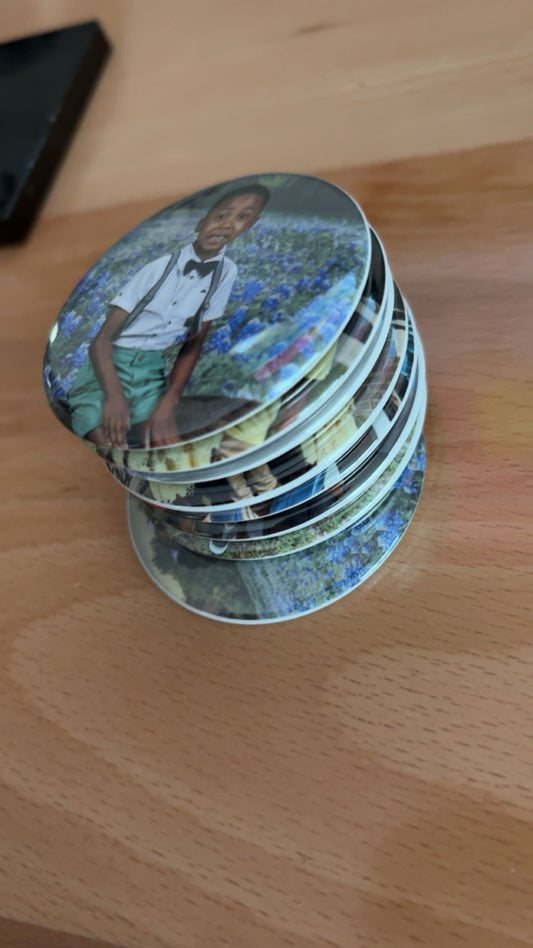 Set of 9 2.25 Round Photo Magnet